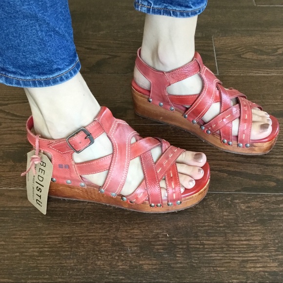 NIB Bed Stu Shirley Wooden platfoms (10) - Picture 9 of 12